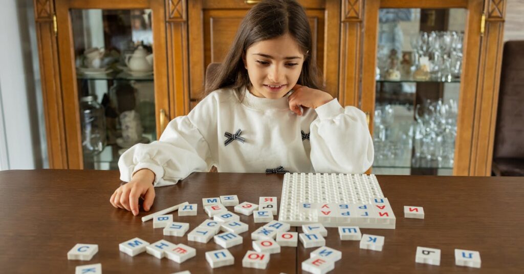 ナインタイルで集中力を鍛える小学1年生の男の子