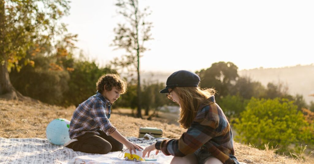 夏休みに家族でボードゲームを囲む様子。和やかで楽しい雰囲気の中、家族の絆が深まるイメージ