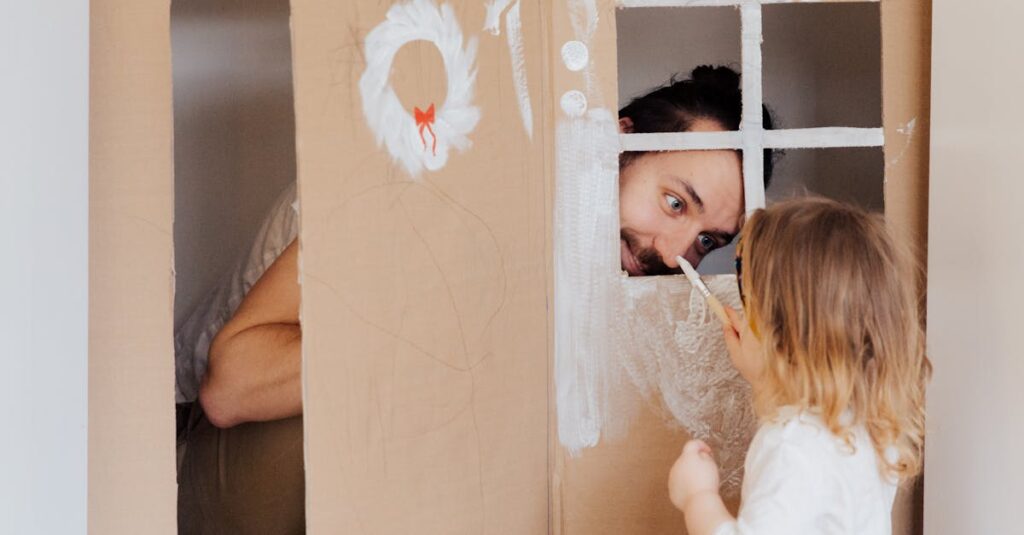 家族全員が年齢を問わずボードゲームを楽しみ、笑い合いながら知育と絆を深めている場面