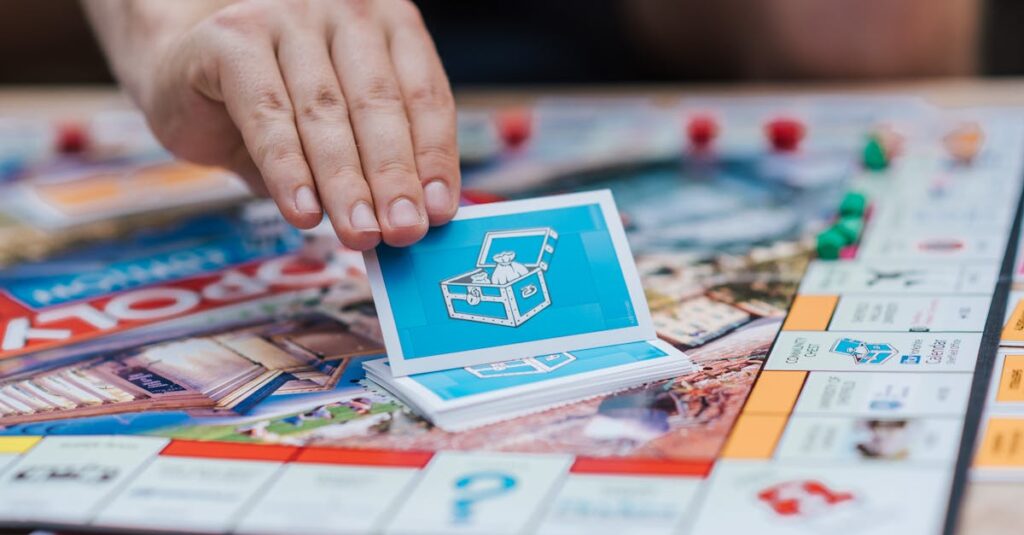 性格や関係性に応じて家族でゲームを選んでいる様子（人見知りの子や消極的な親も笑顔で参加）